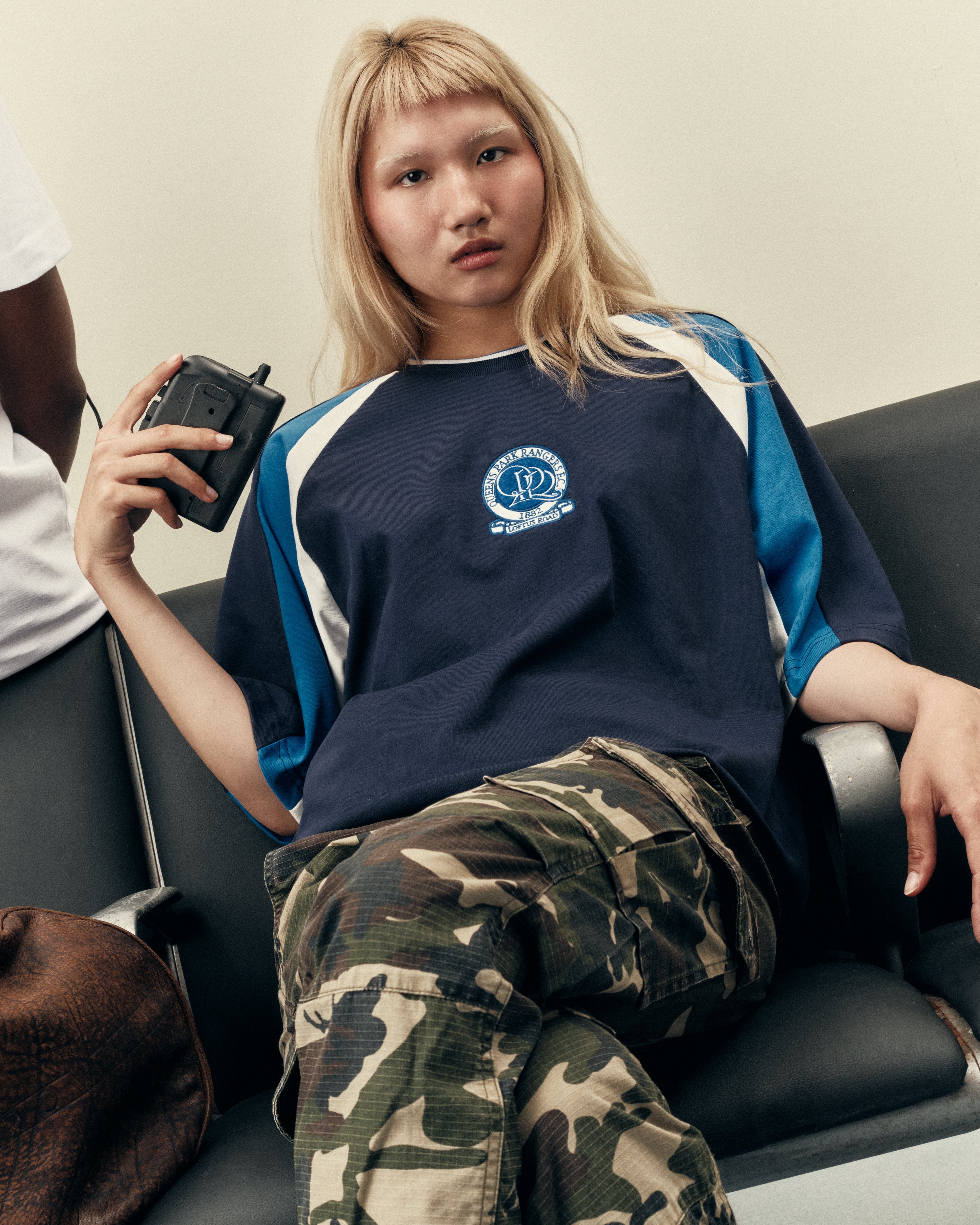 AOF x QPR 90s Oversized Panelled T-shirt | Art of Football