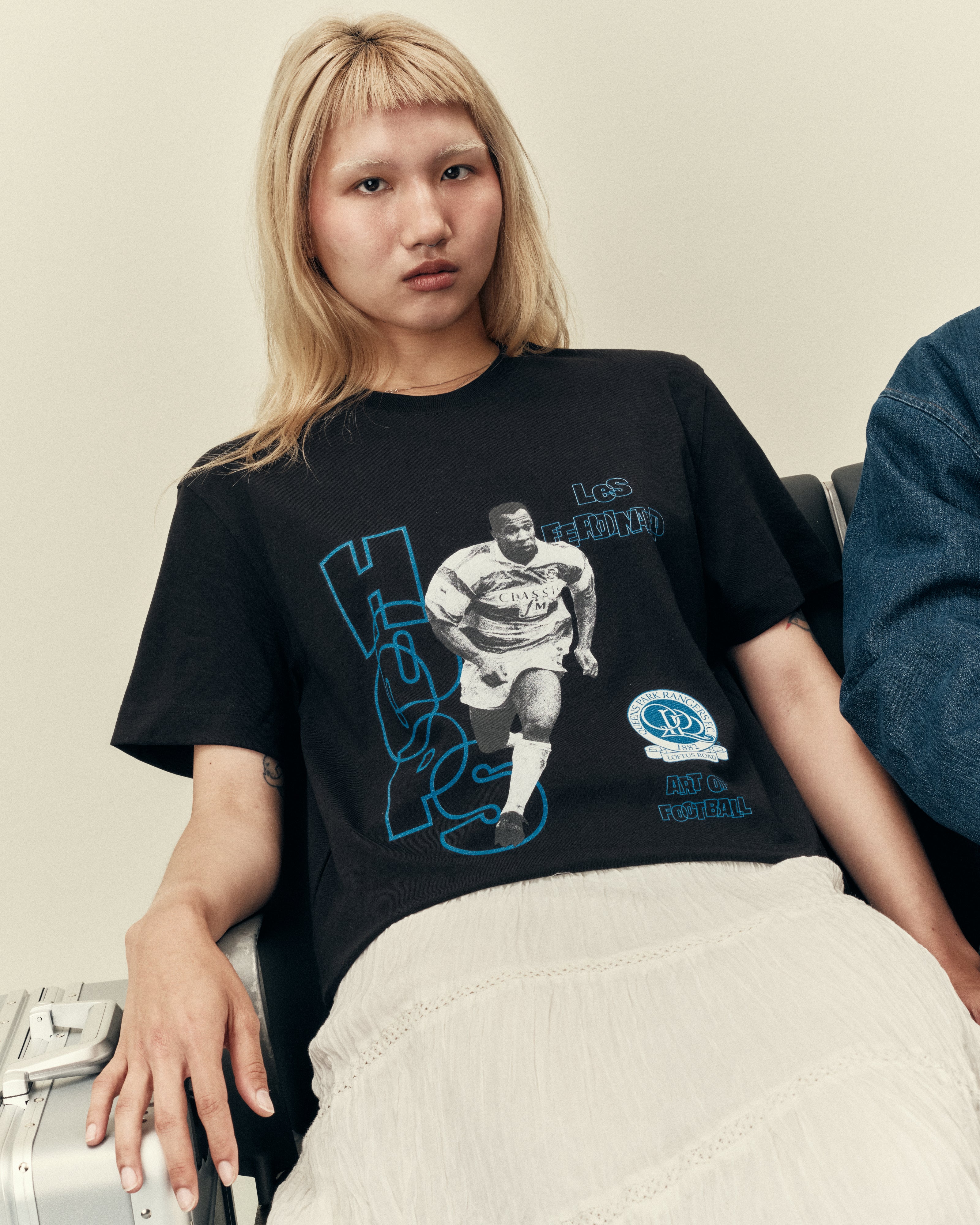 AOF x QPR Ferdinand Tee | Black Graphic T-shirt | Art of Football