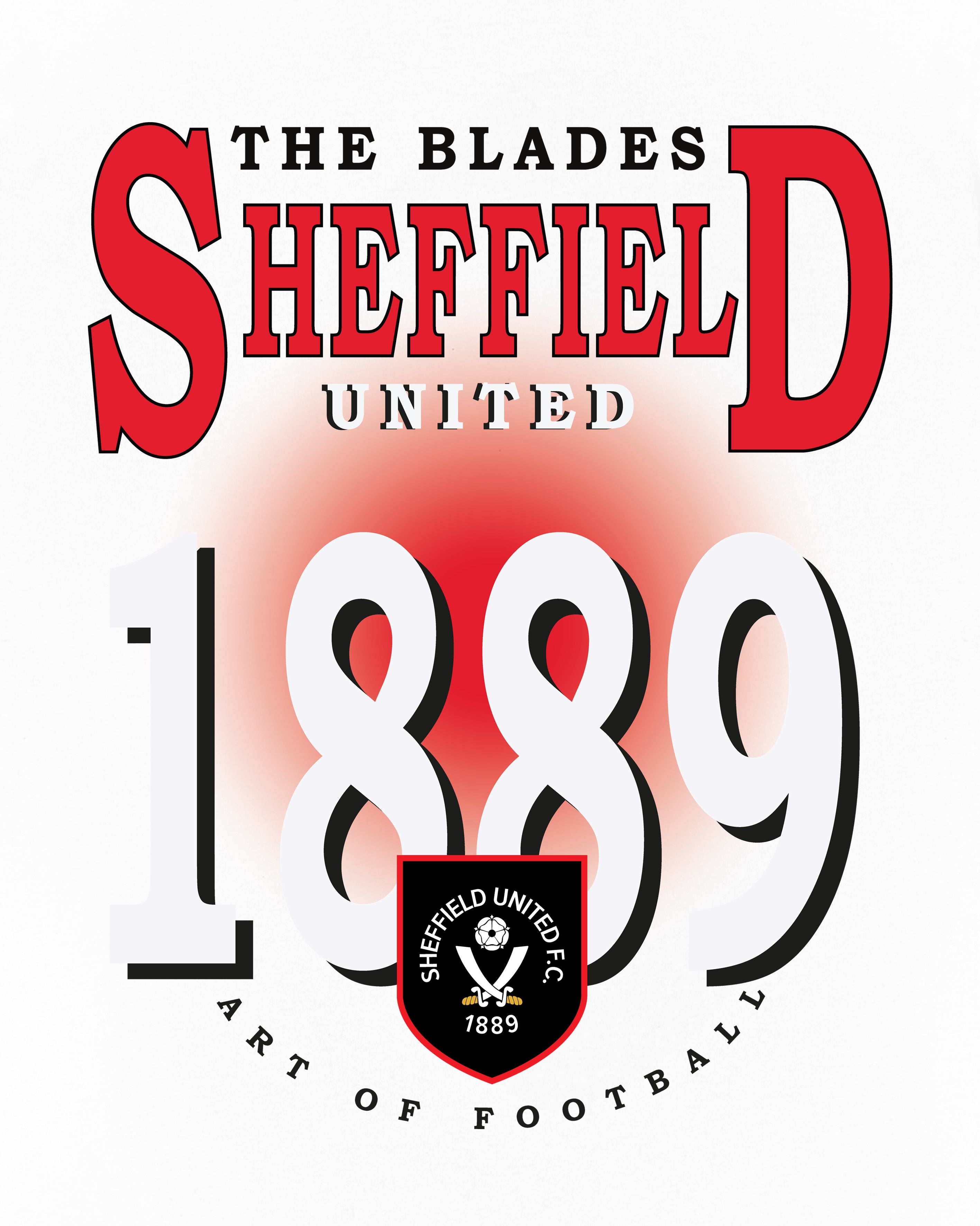 ART OF Football x Sheffield United 90's Tee | AOF x SUFC White T-shirt