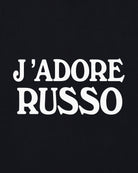 AOF J'adore Russo Crop T-Shirt | Black Graphic Tee | Art of Football