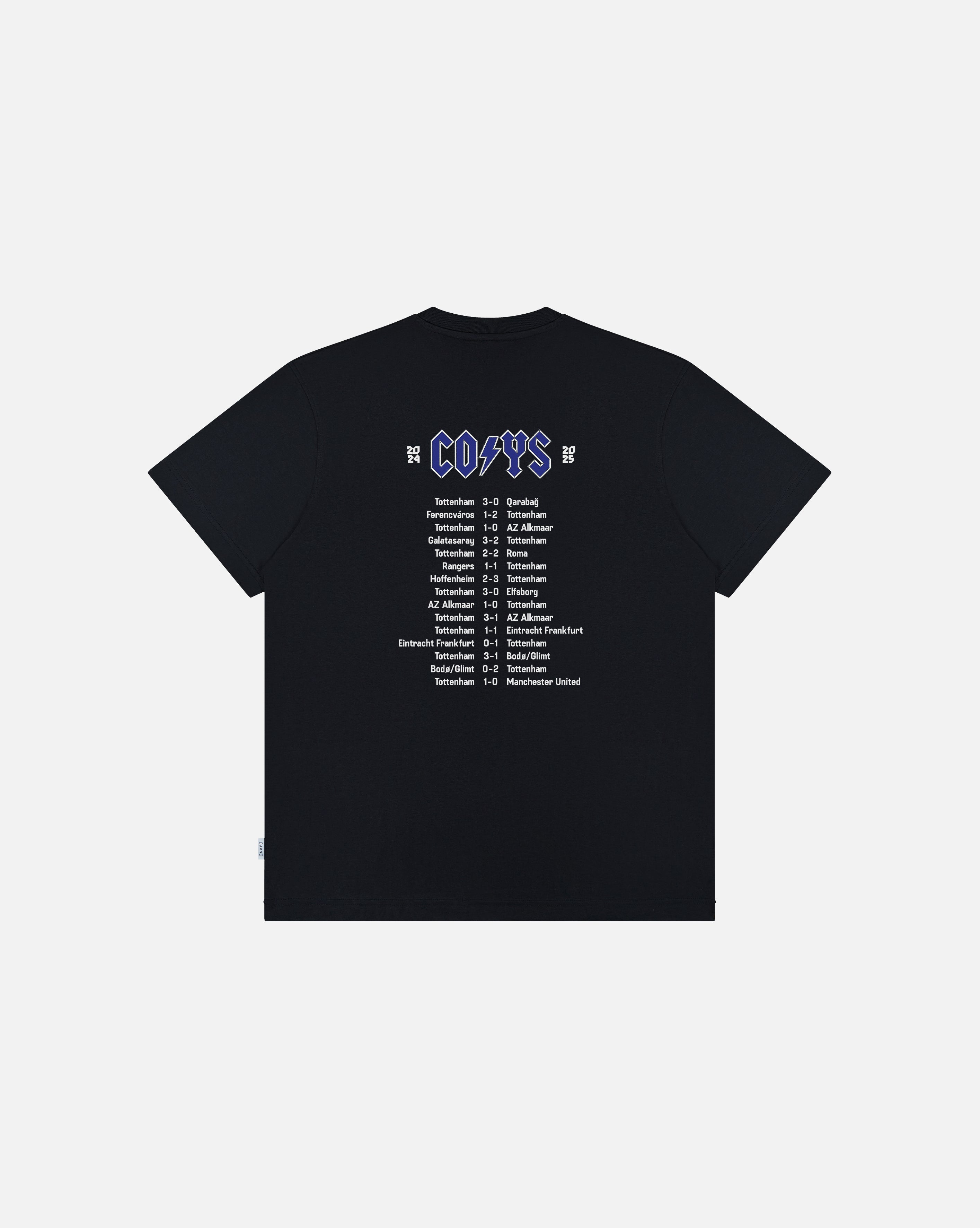 AOF x Spurs | COYS European Tour 24-25 Tee | Black Graphic T-shirt