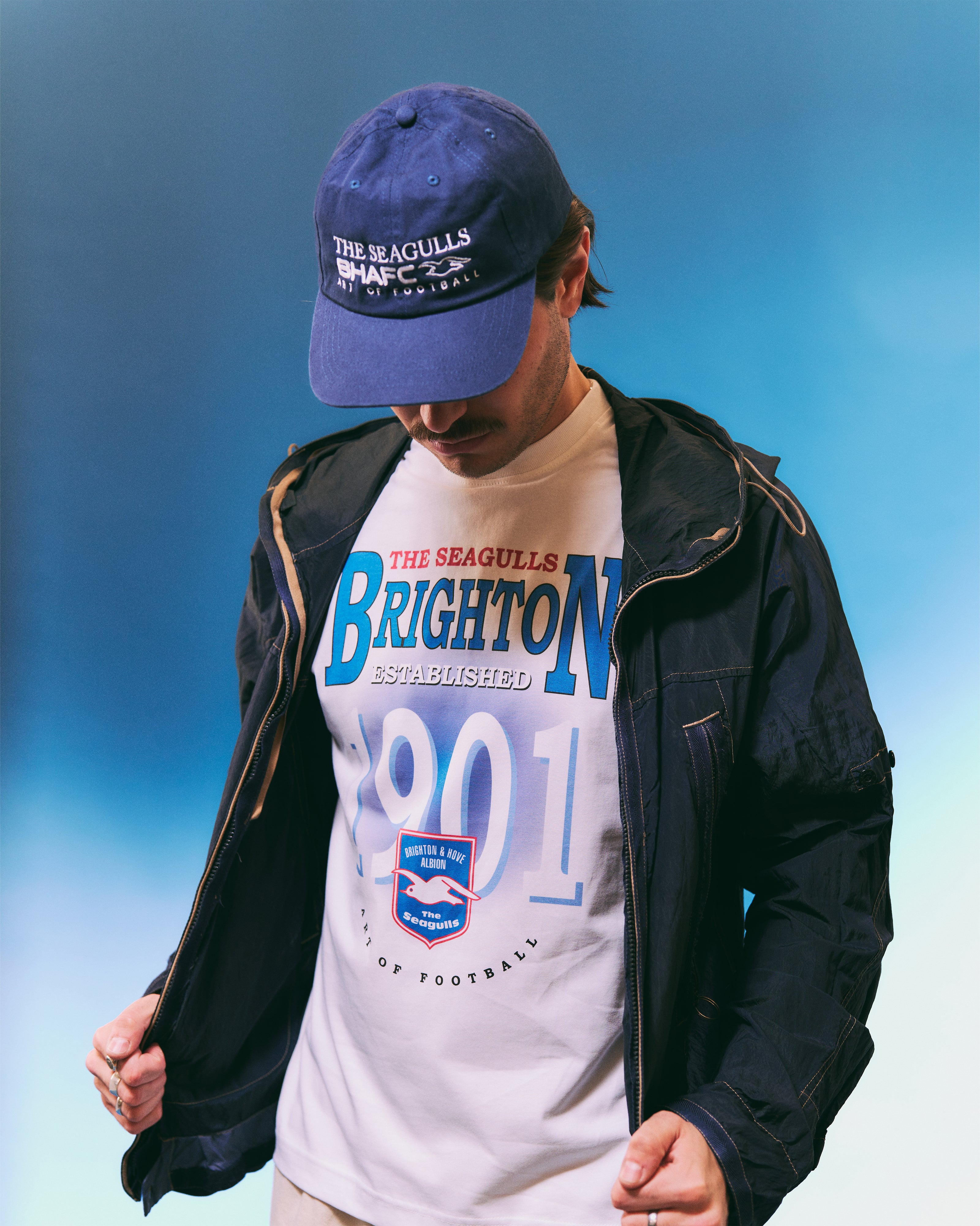 AOF Brighton Retro Cap | Navy Hat | Art of Football