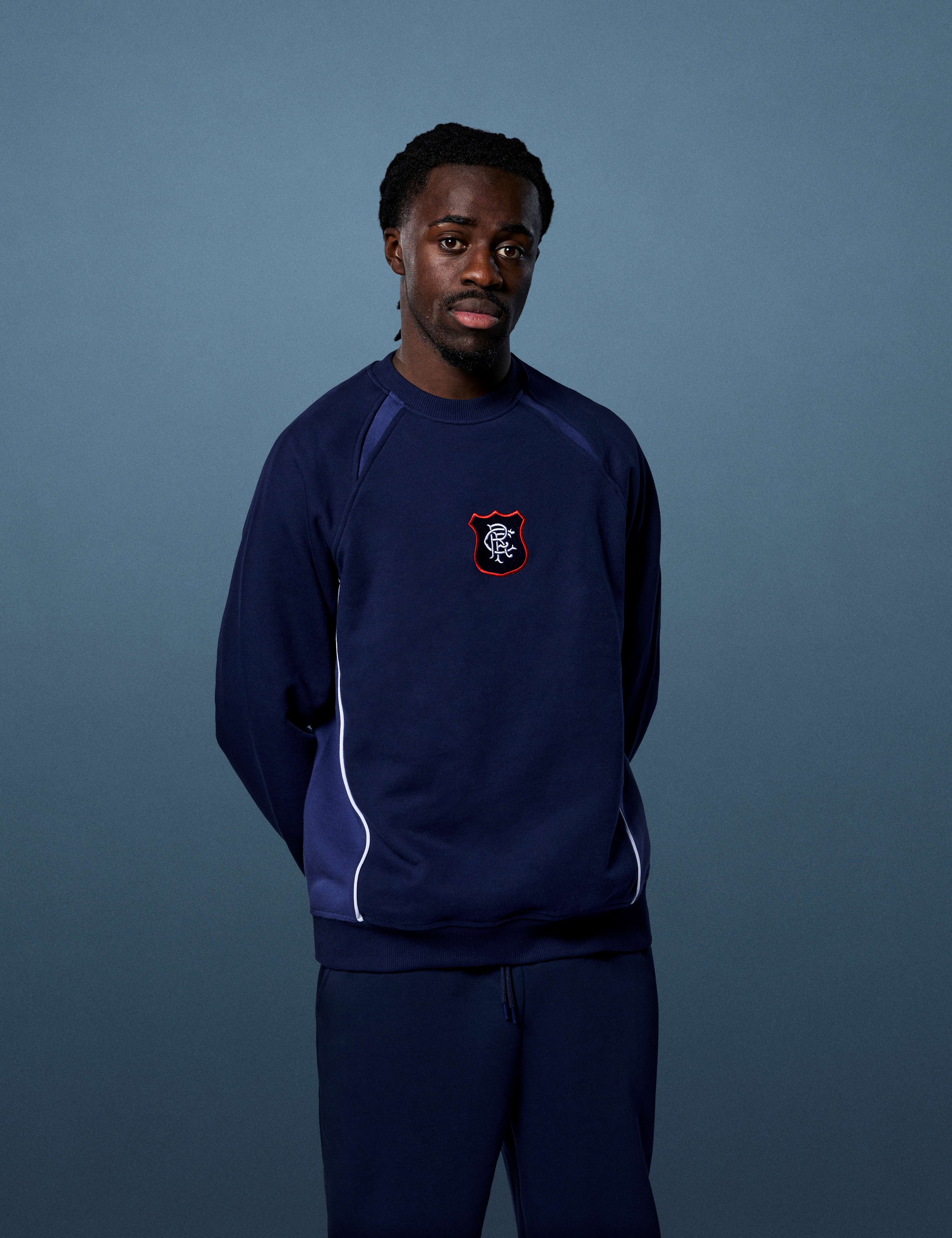 ART OF Football x Rangers Black Panelled Sweat | AOF x RFC