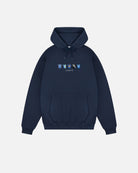 AOF Leicester Embroidered Classics Hoodie | Navy Sweat