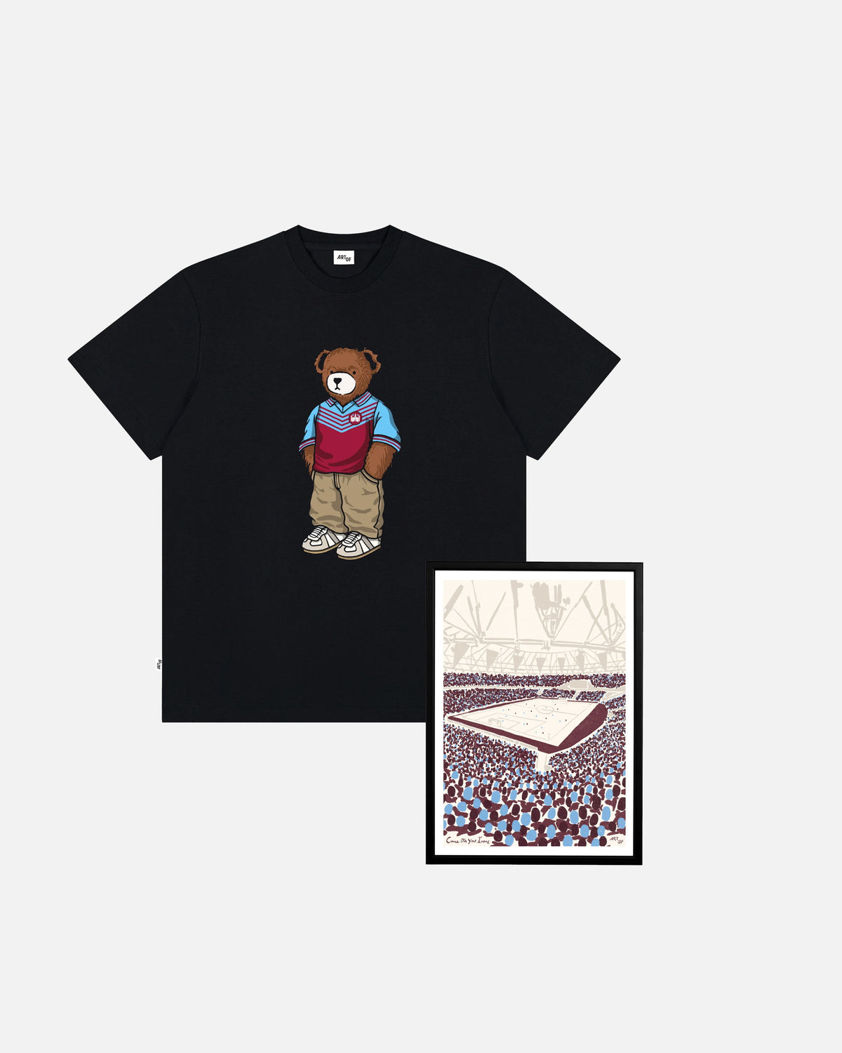 ART OF x West Ham Tee & Print Bundle | WHUFC Football T-Shirt & Print