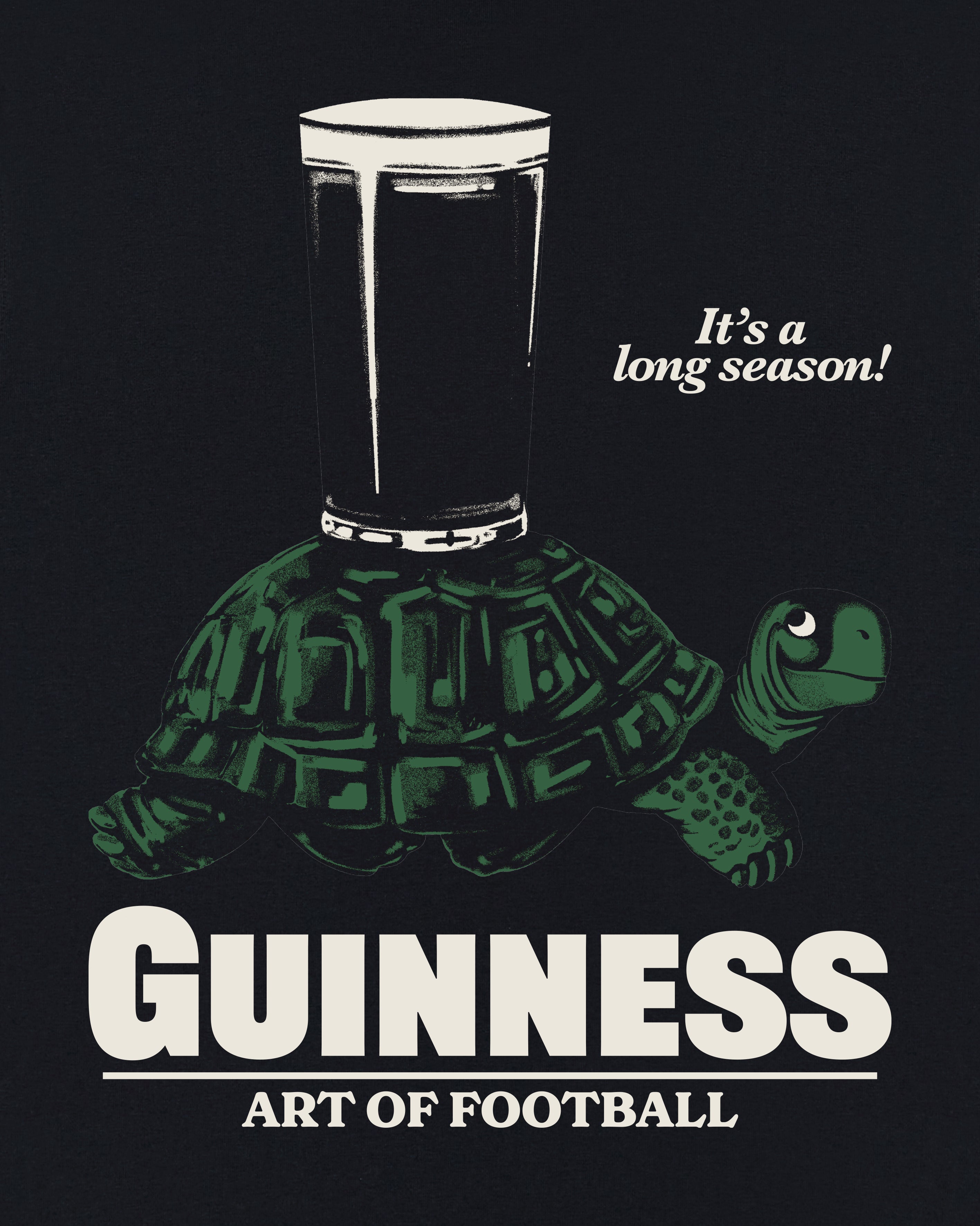 ART OF Football Guinness | It's a Long Season Tee | AOF Black T-shirt
