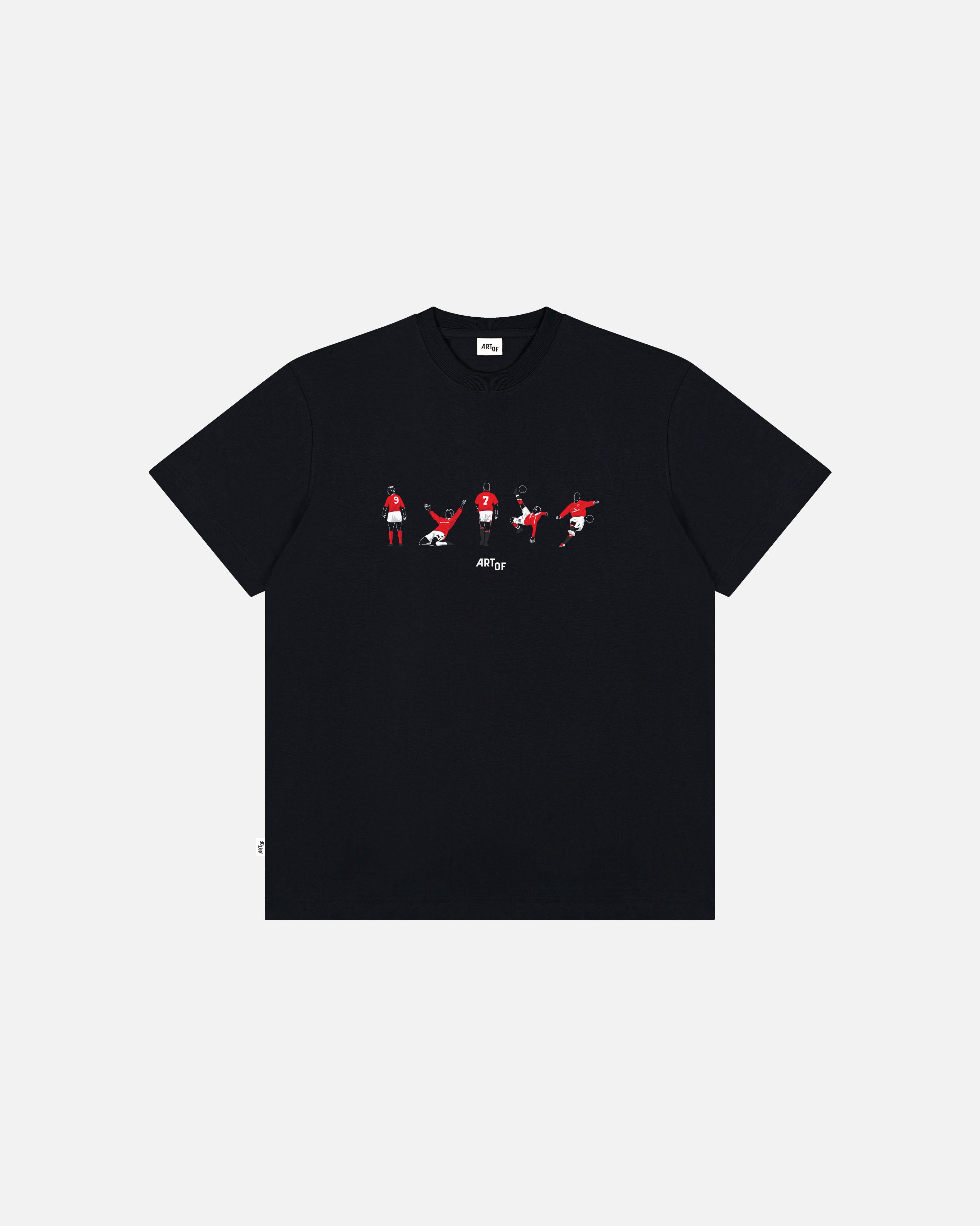 ART OF Football United Printed Icons Tee | AOF MUFC Black T-shirt
