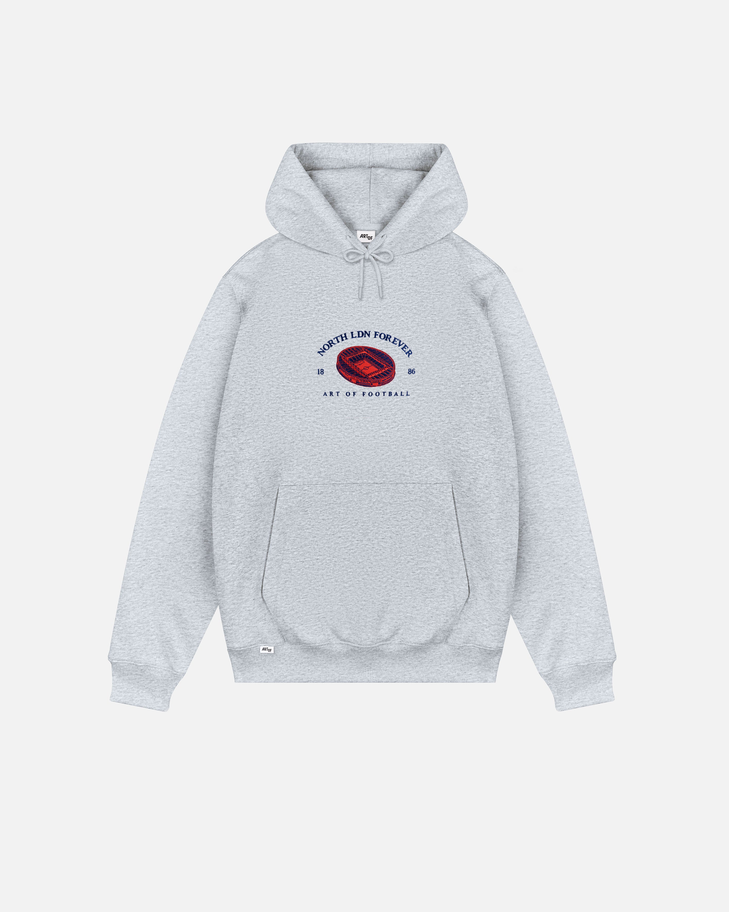 ART OF AFC Stadium Hoodie | Grey Embroidered Football Sweat