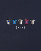 AOF Toon Printed Classics Tee | Navy Graphic T-shirt | Art of Football