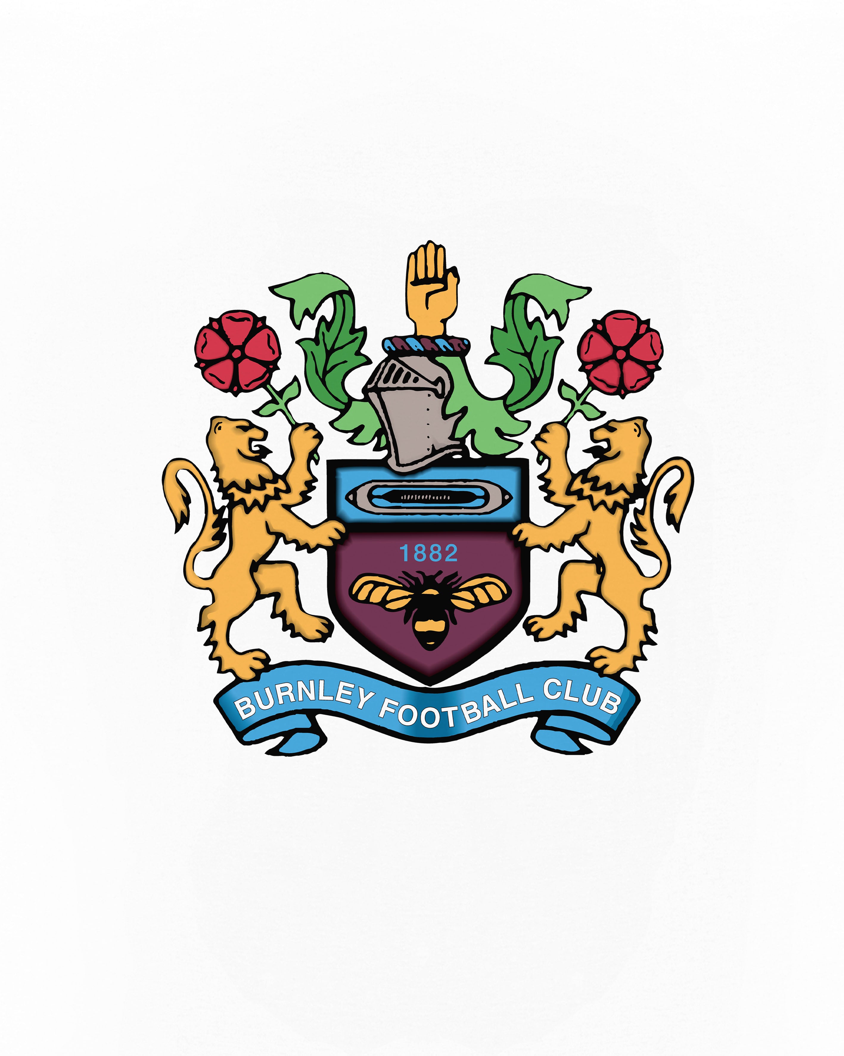 ART OF x Burnley 90's Crest Tee | White Graphic Football T-shirt
