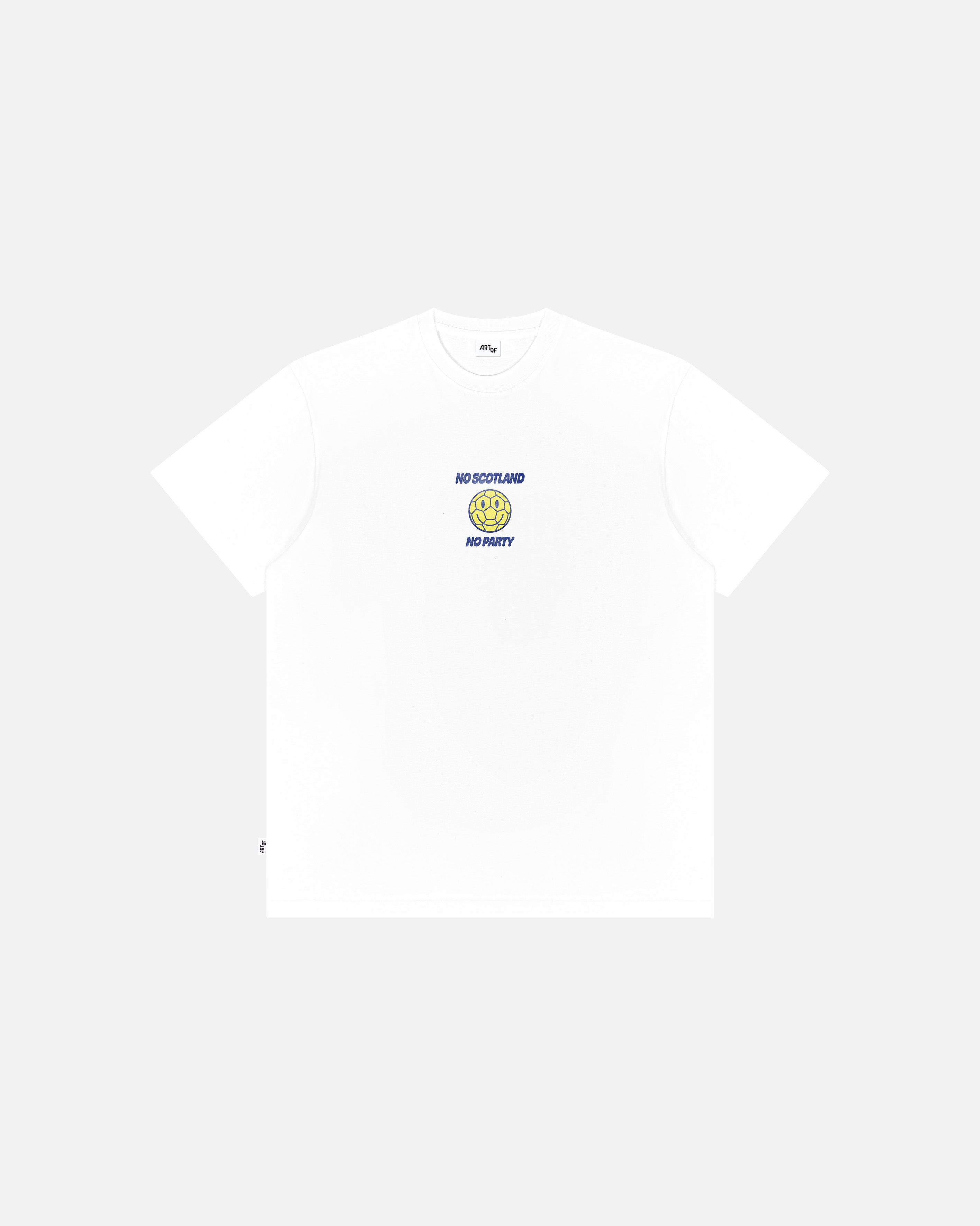 ART OF No Scotland No Party Tee | White graphic Football T-shirt