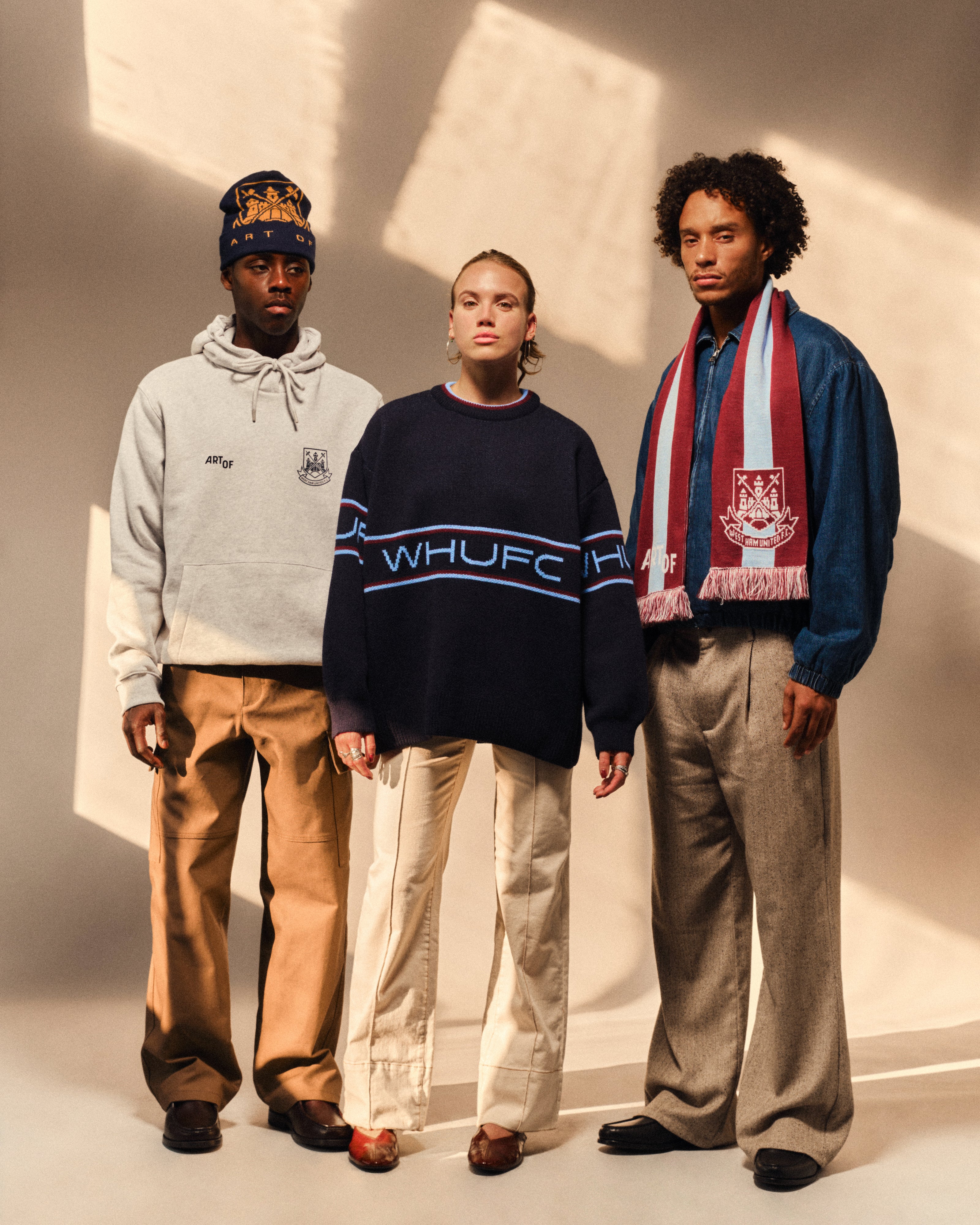 ART OF x West Ham Heritage Hoodie | Grey Printed Football Sweat