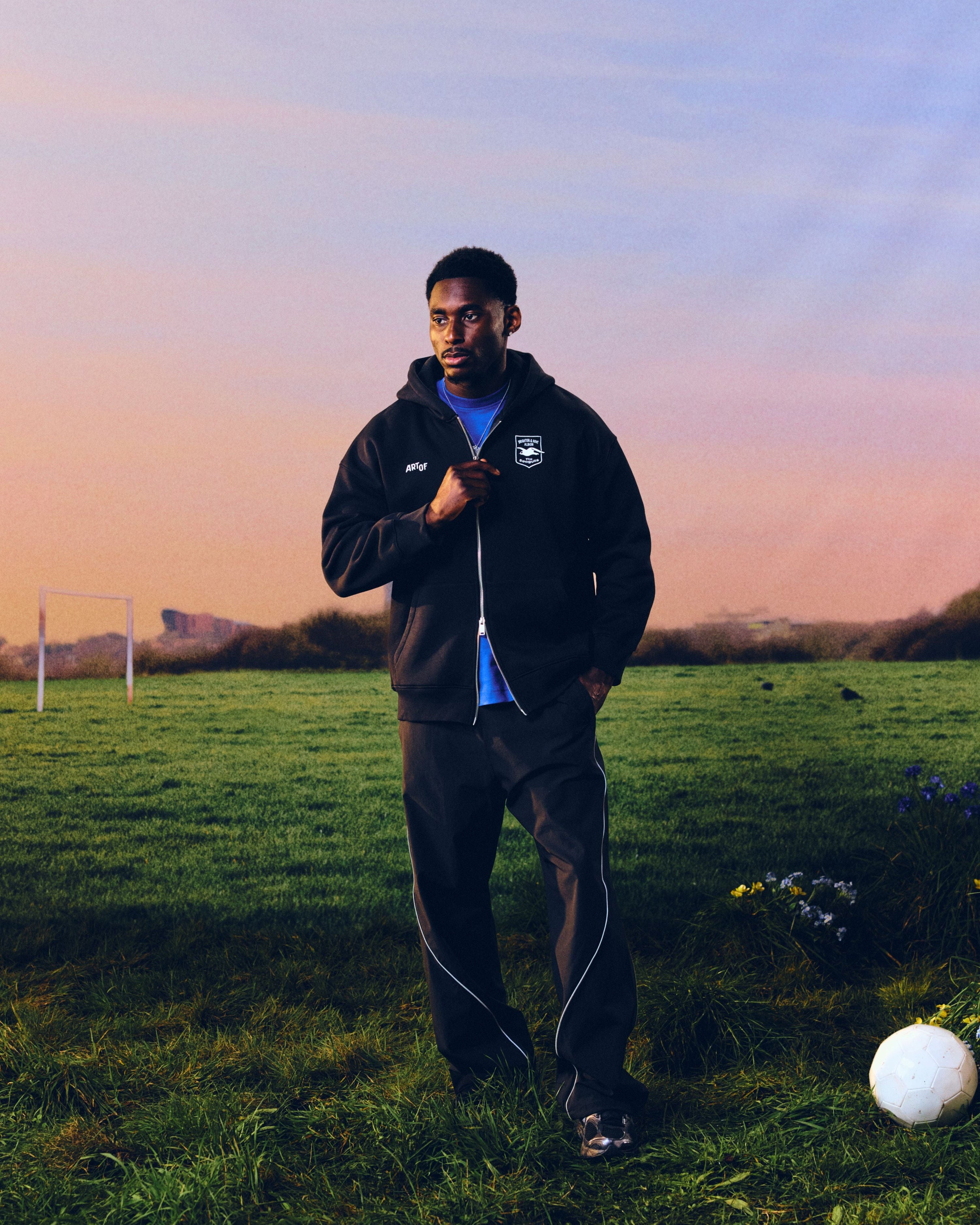 ART OF x Brighton Zip Through Hoodie | BHAFC Debossed Football Sweat
