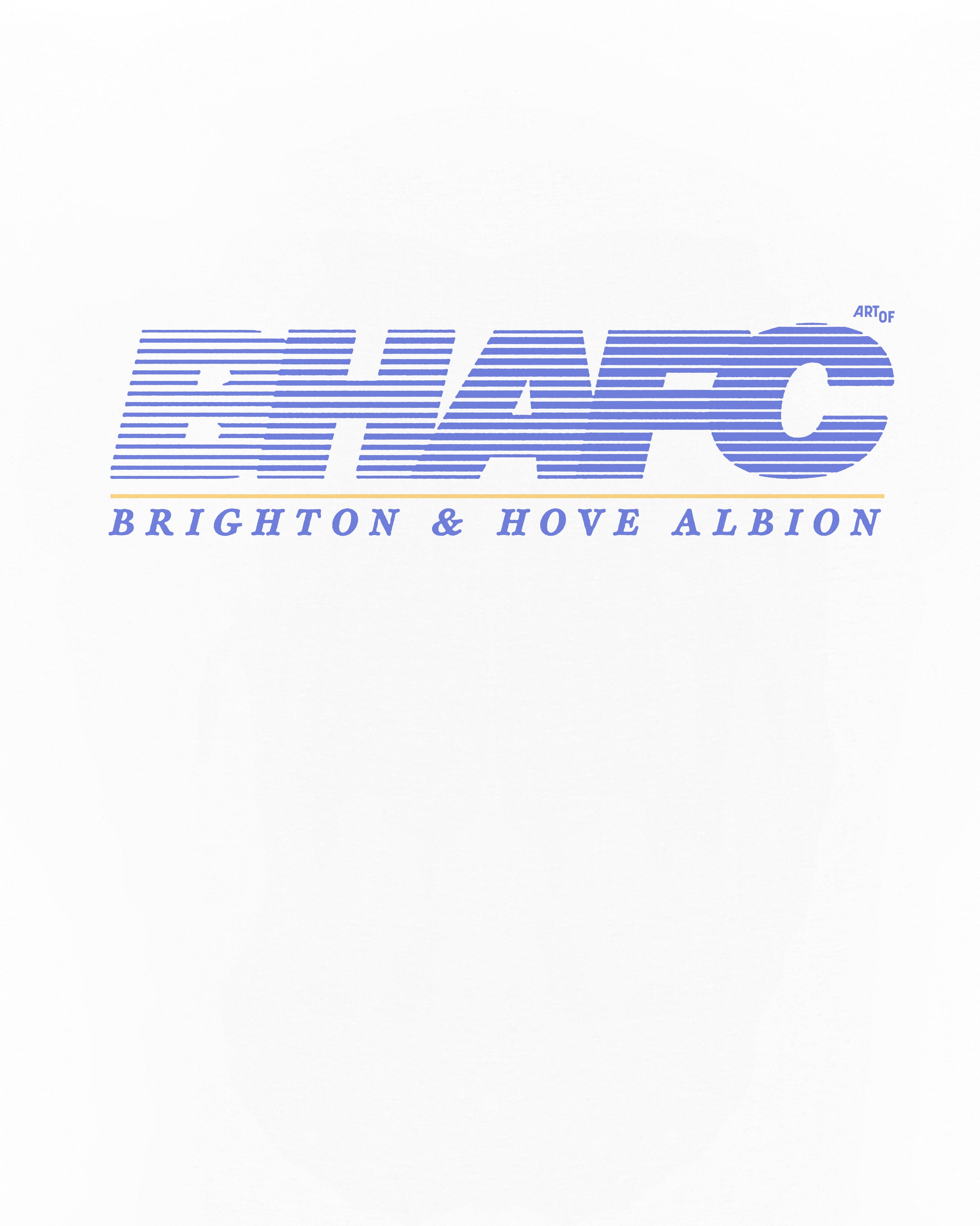 ART OF x Brighton 00s Type Tee | BHAFC White Graphic Football T-shirt