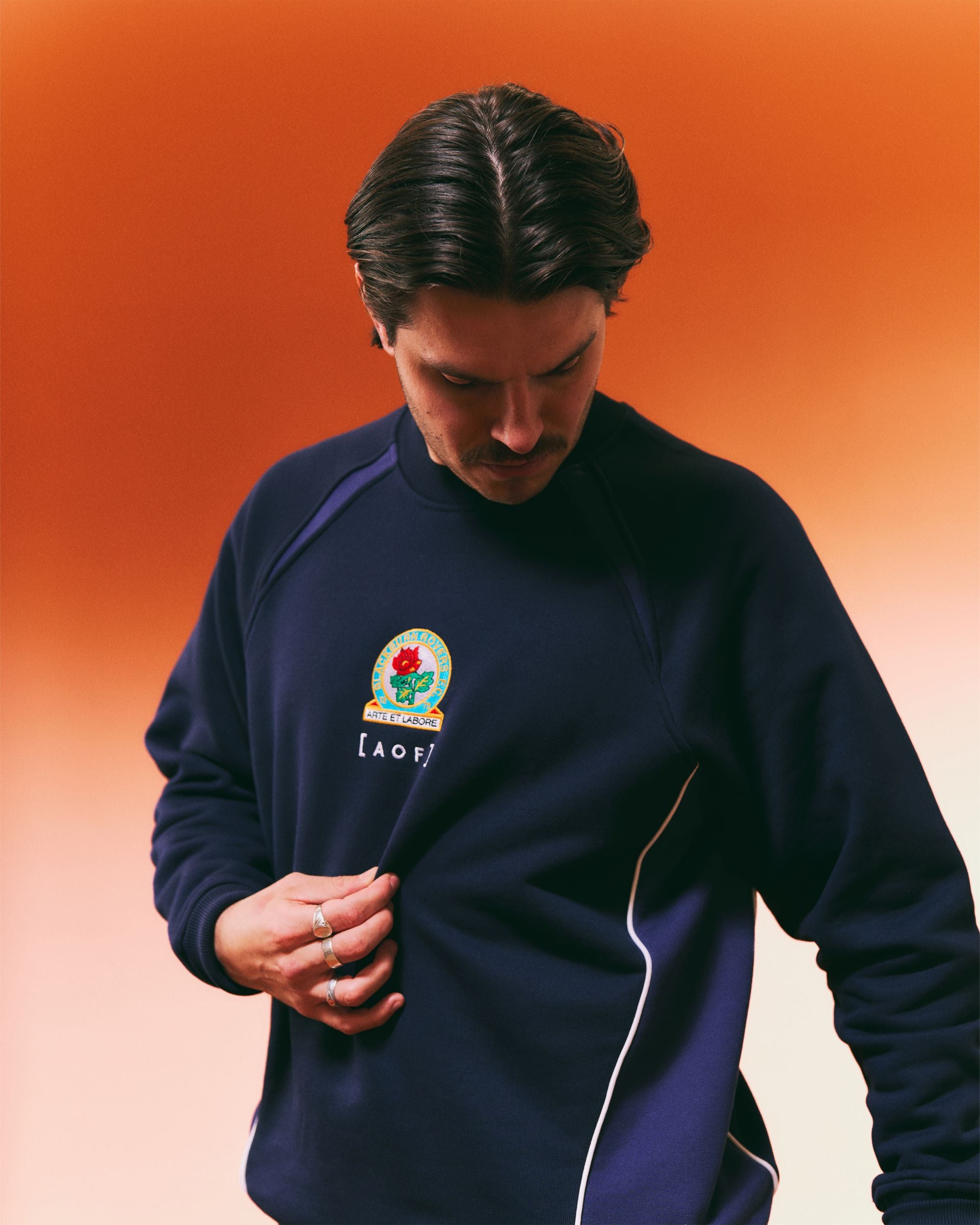 ART OF x Blackburn Rovers Navy & Blue Panelled Sweat | Football Merch