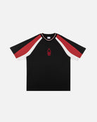 ART OF x Forest 90s Oversized Panelled Black Tee | Football T-shirt
