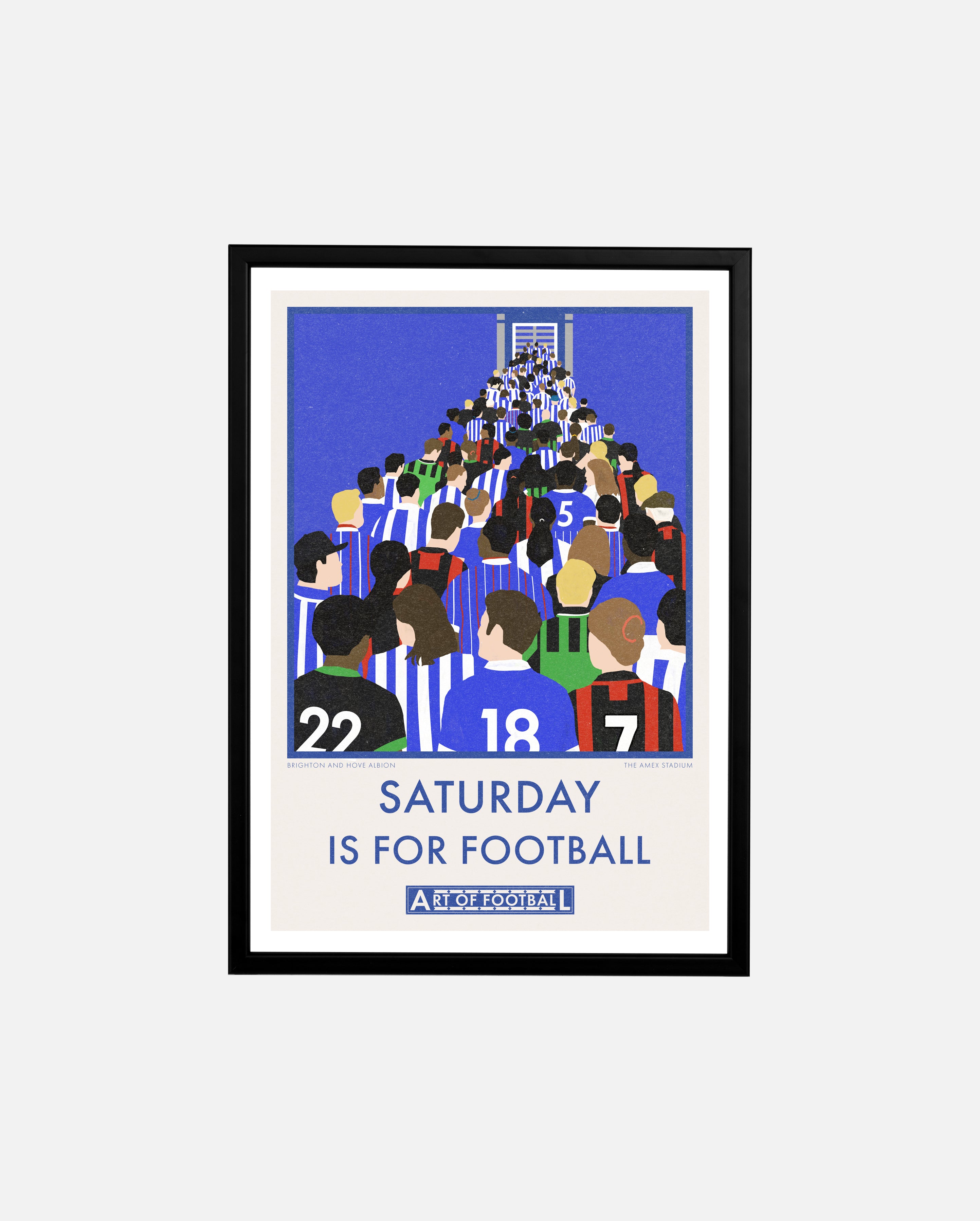 ART OF x Brighton & Hove Albion Saturday Is For Football Framed Print