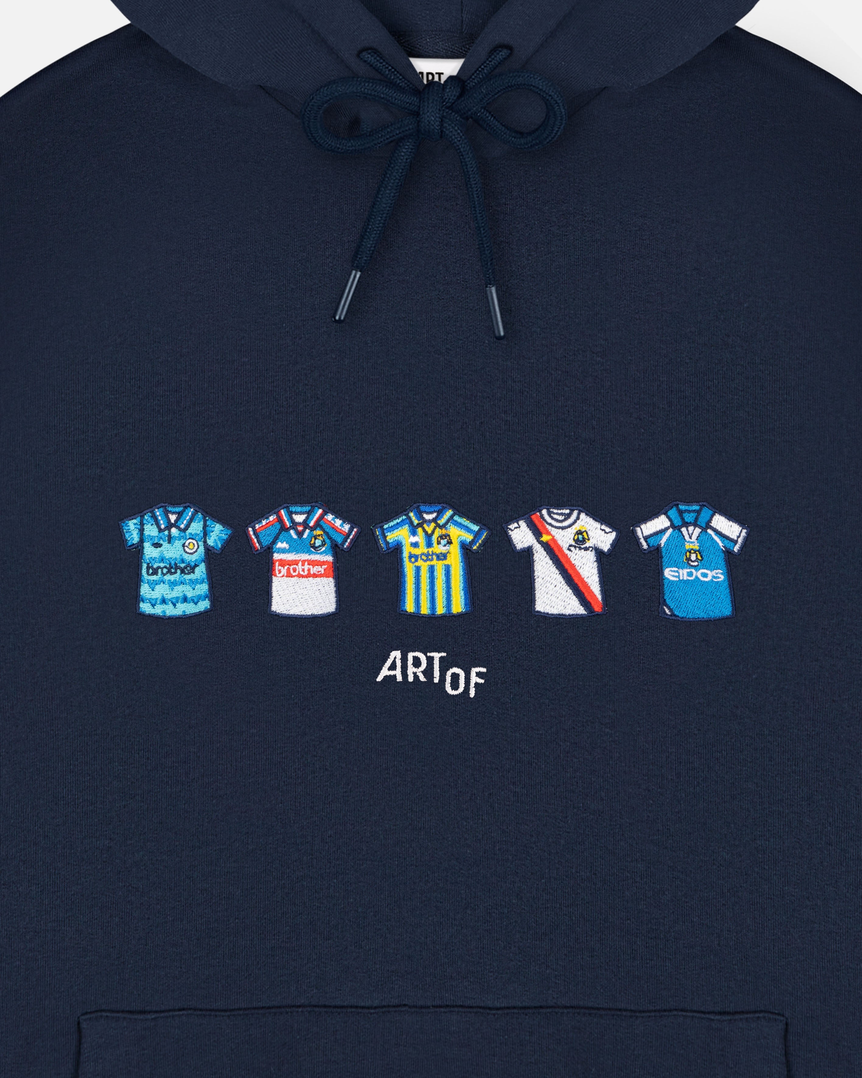 ART OF x MCFC Embroidered Classics Navy Hoodie | Shop Football