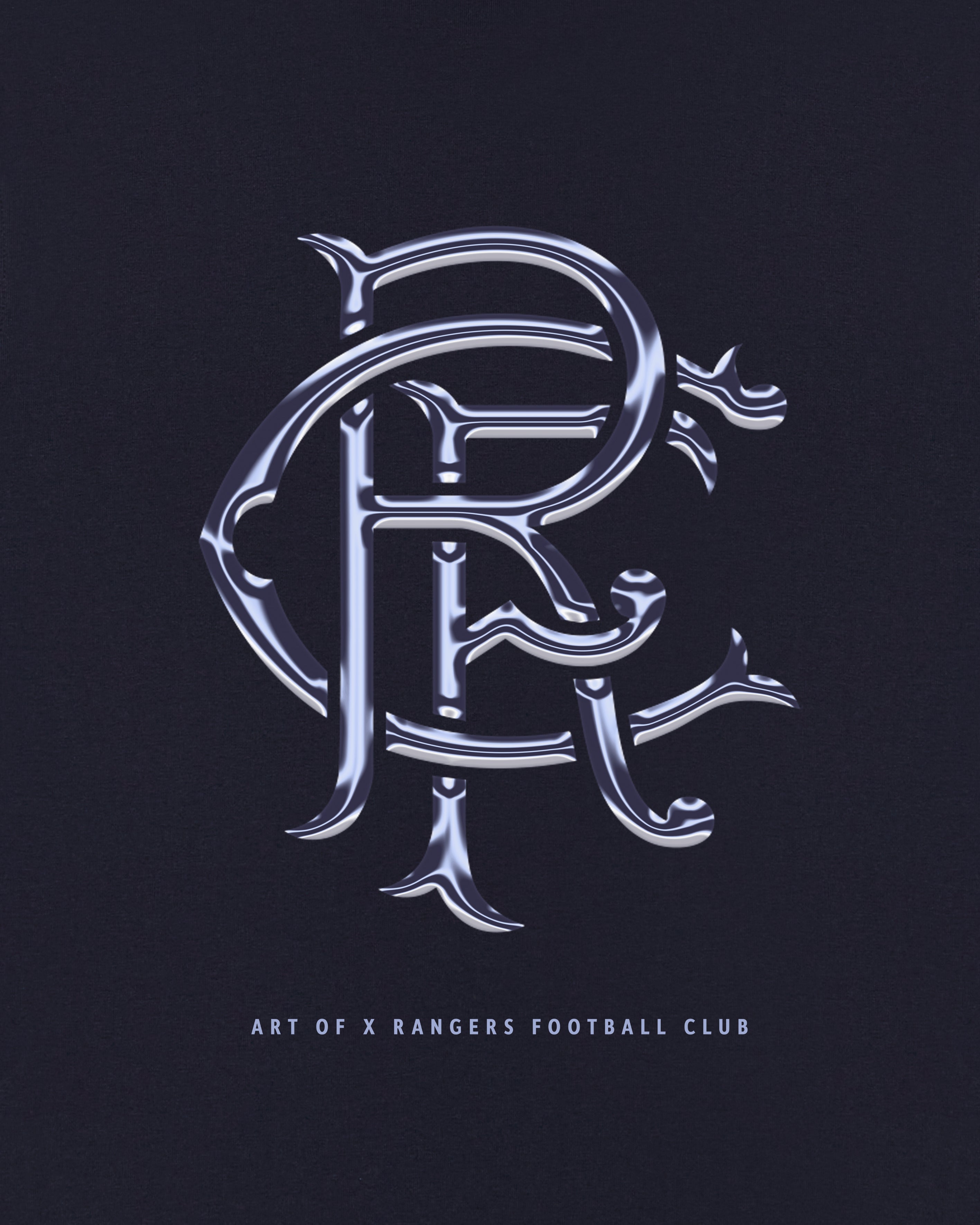 ART OF x Rangers 00s Graphic Tee | RFC Navy Printed Football T-shirt