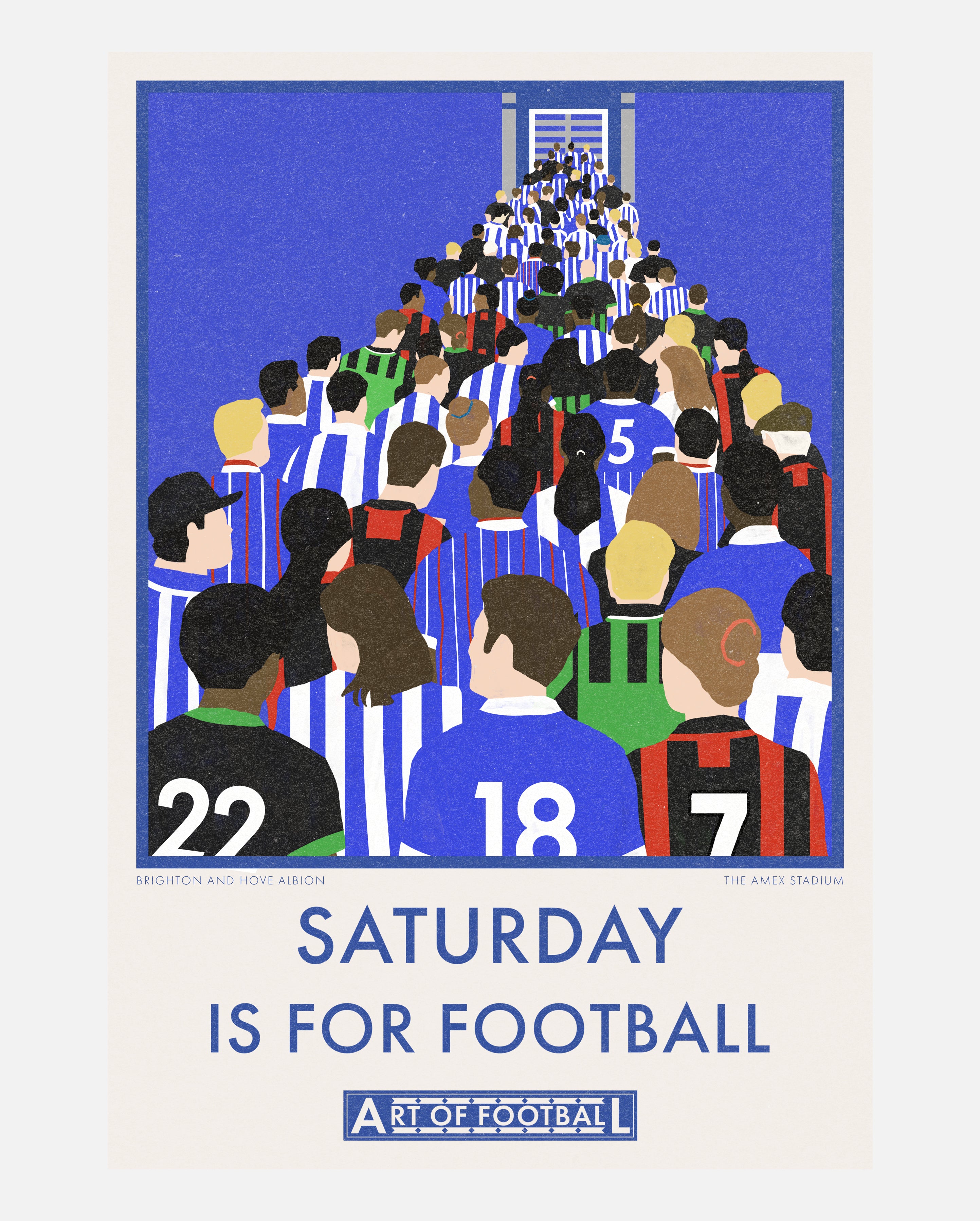 ART OF x Brighton & Hove Albion Saturday Is For Football Framed Print