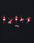 ART OF Football United Printed Icons Tee | AOF MUFC Black T-shirt