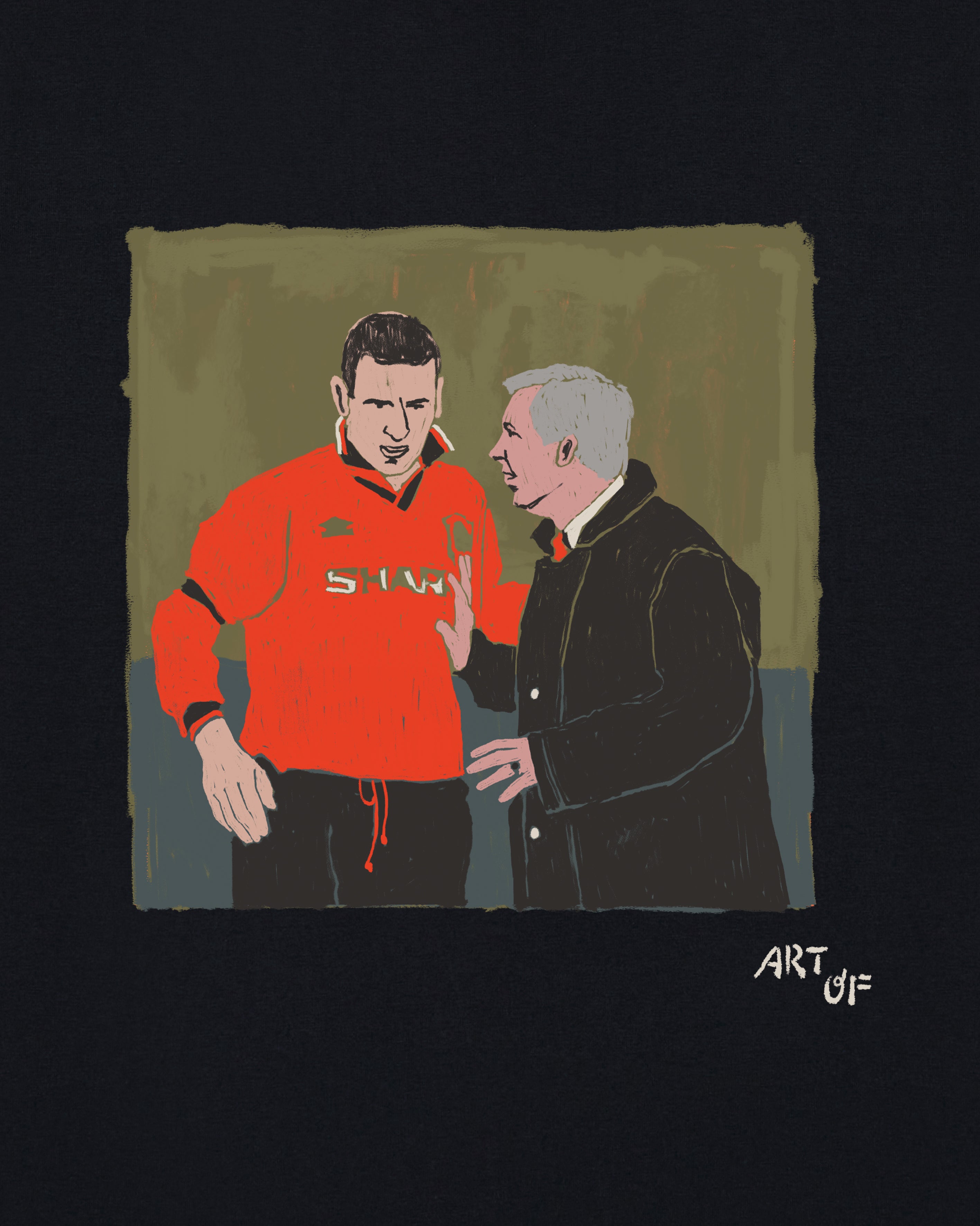 ART OF United Mates Tee | MUFC Black Graphic Football T-shirt