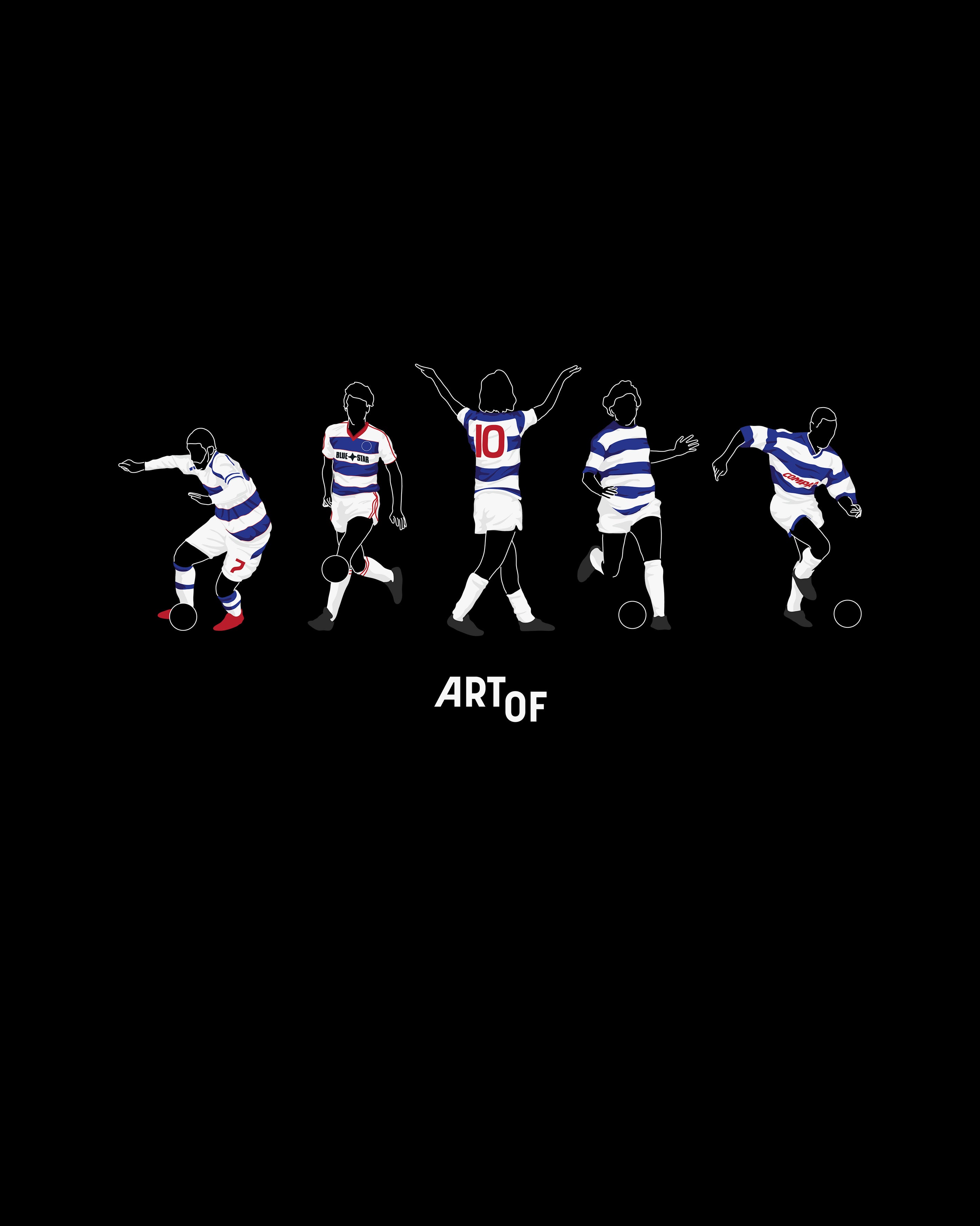 ART OF Football x QPR Icons Tee | AOF Black Graphic T-shirt